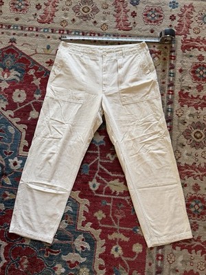 Engineered Garments Fatigue Pant Ecru Natural Chino Twill Made In USA M
