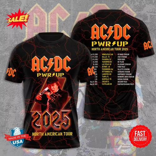 2025 AC/DC x Angus 3D Shirt S-5XL | eBay