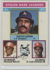 1976 Topps League Leaders Davey Lopes Dave Lou Brock Joe Morgan #197 HOF 1r2d