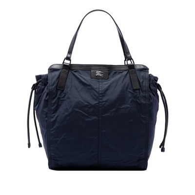 Burberry Nylon Packable Buckleigh Tote Pre-Loved Navy