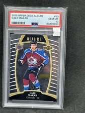 PSA 10 - 2019 Upper Deck Allure - Cale Makar #80 Rookie RC Colorado Avalanche