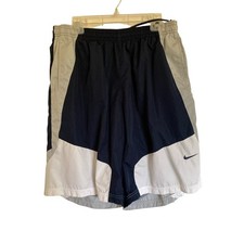 Vtg Nike Men's Navy White Gray Athletic Shorts Size XXL Long Basketball Light
