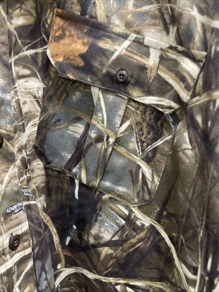 Cabelas Outdoor Hunting 2XL Advantage Max-4 HD Camo Waterfowl Vented Shirt - Image 4 of 4