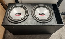MTX Audio Dual Thunder 7500 12" Subwoofers Ported Bass Box Car Audio Rare