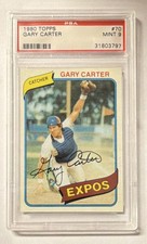 Topps 1980 Gary Carter #70 PSA 9 Montreal Expos Base Set Baseball Card