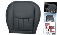 Driver Side Bottom Replacement Perforated Leather Line Seat Cover Black