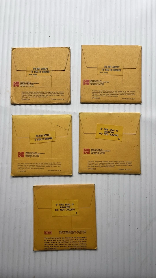 Wratten Kodak Filter 3x3 inch 75mm Gelatin Filter #85 SEALED! New/Vintage - Image 2 of 2