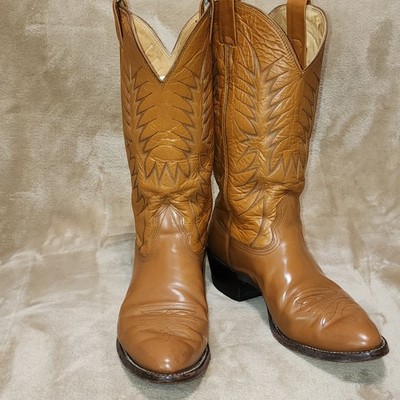 Nocona Boots Vintage 1980s Size 9.5D Cowboy Boots Brown Leather