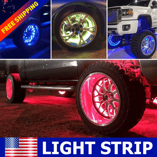 RGB Color 4X LED Wheel Ring Rim Lights 17.5" Chasing Turn Signal IP68 Waterproof - Bild 24 von 24