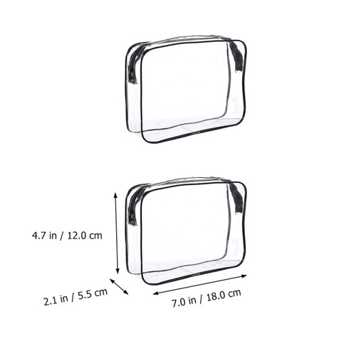 3 Pcs See Through Cosmetic Bags Travel Wash Pvc Transparent - Bild 12 von 12