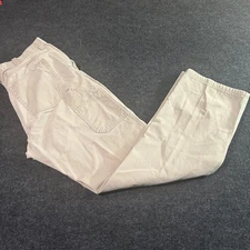 Duluth Trading Co Work Pants 37x36 Khaki Carpenter 100% Cotton Utility Pockets