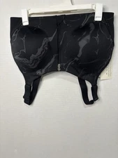 All In Motion High Support Sports Bra - 36D Jet Black Zip Front