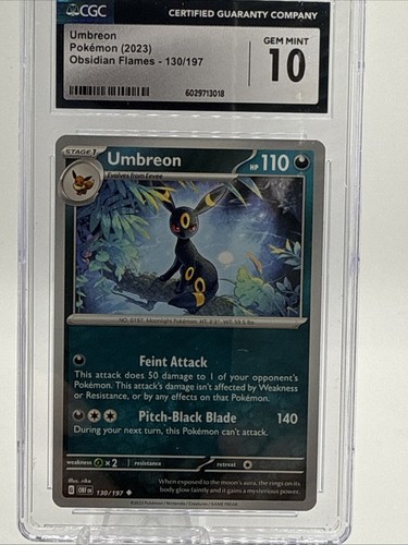 Umbreon graded CGC 10 for sale on eBay