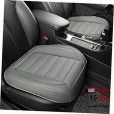 2 Pack Leather Front Car Seat Covers,Bottom Seat Covers for 2 PCS Parallel Grey