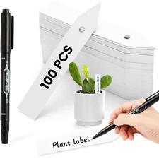3 Inch Plant Labels 100Pcs Waterproof Plant Markers Garden Tags with Pen for