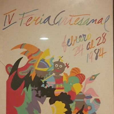 Poto Abstract Poster IV Feria Artesanal Altos de Chavón Dominican Art 1984