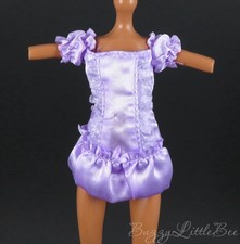 Mini vestido púrpura Yasmin Goin' Out Bratz para muñecas G1 G2 G3 MH