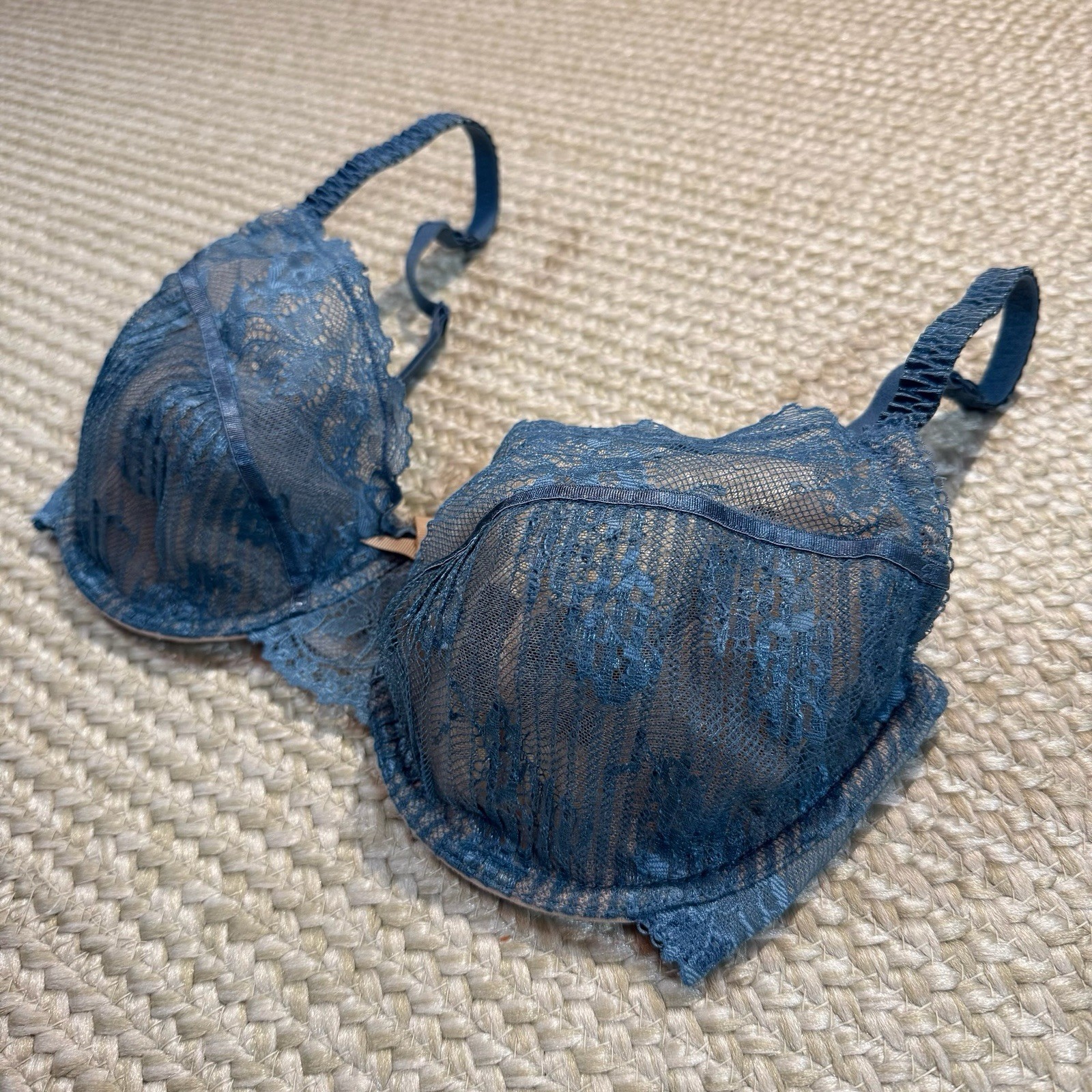 Elle MacPherson Intimates Blue/grey Underwire Lac… - image 4