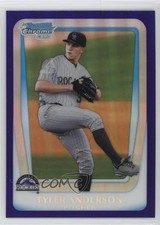 2011 Bowman Draft Chrome Prospects Retail Purple Refractor Tyler Anderson x5u