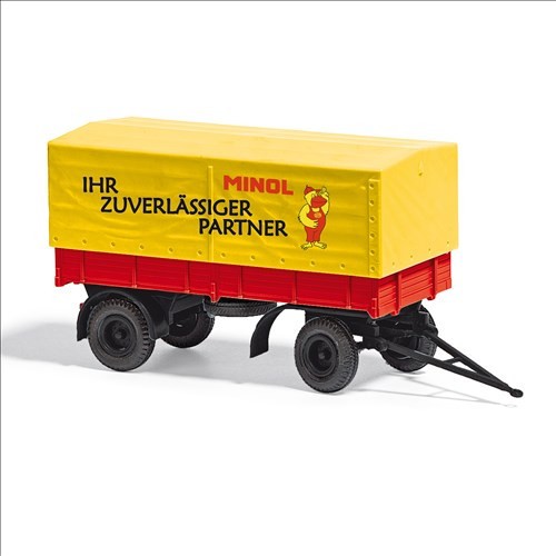 BUSCH 53358 IFA HL 80 Anhänger mit Plane, Minol H0 1:87 NEU OVP - Bild 1 von 2