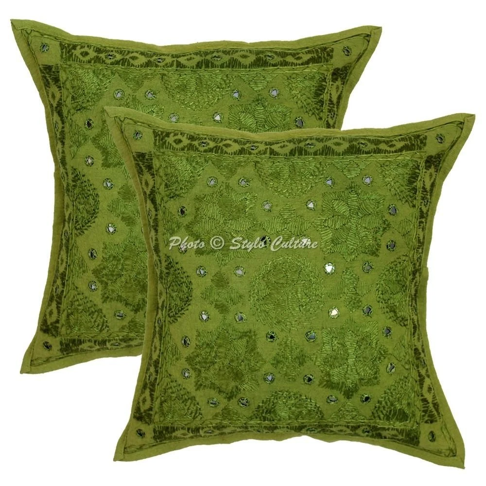 Ethnic Cotton Throw Pillow Covers Embroidered Green Mirror Star Moon Home Decor
Opens in a new windo