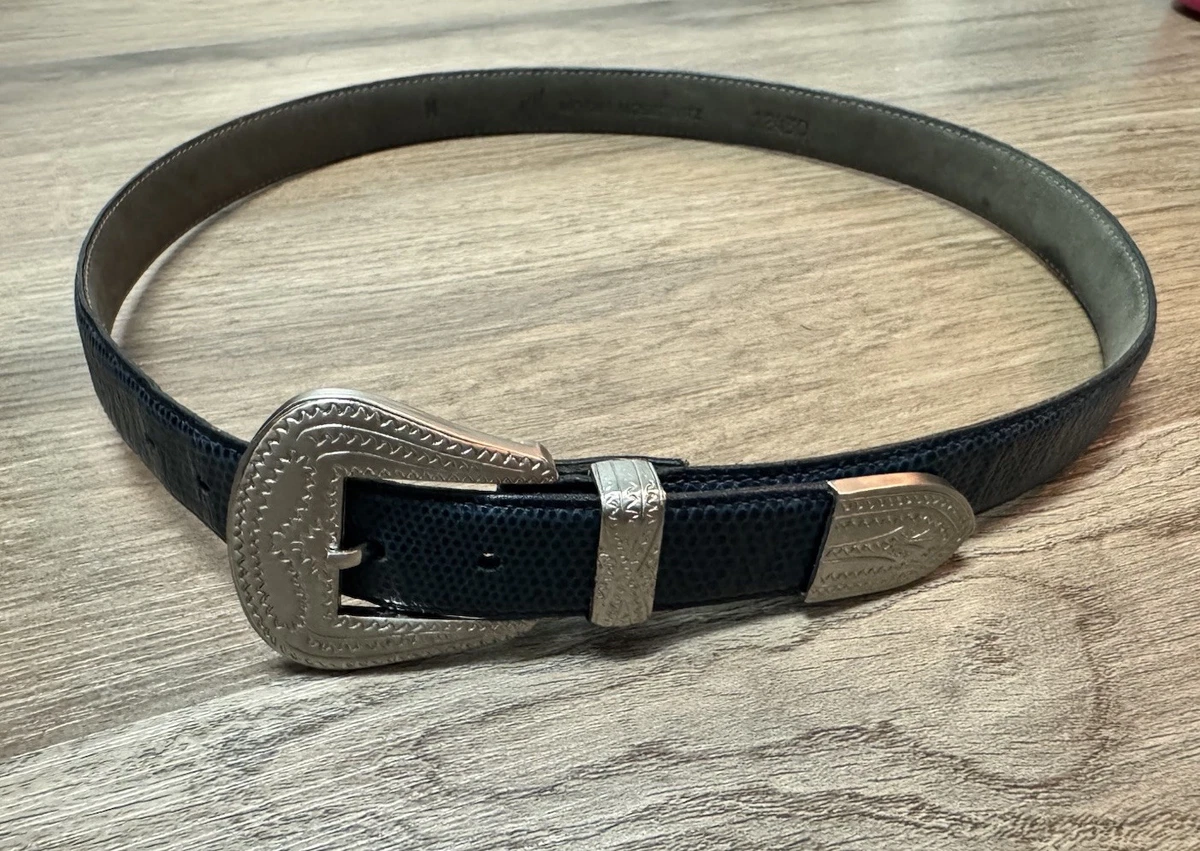 Vintage Womens Genuine Snake Skin Belt Silver Metallic Gold Buckle Glam 1980s Snakeskin Belt - Etsy main image 3