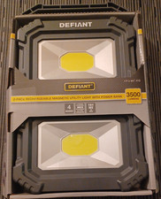 Defiant 2-Pack 3500 Lumens Rechargeable Magnetic Utility Light w/ Power Bank