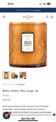 Voluspa Baltic Amber 18oz Large Jar