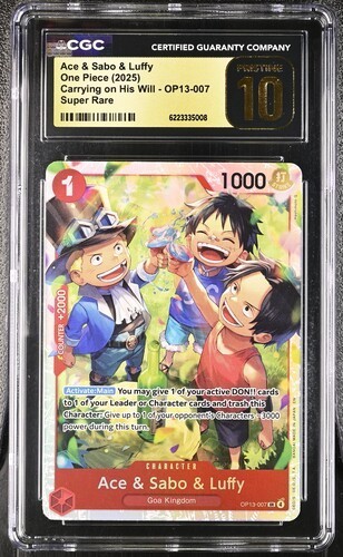 Ace & Sabo & Luffy graded CGC 10 for sale on eBay