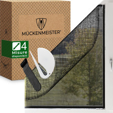 Zanzariera Finestra (130X150 Cm, Nera) in Fibra Di Vetro – Zanzariera Con Velcro