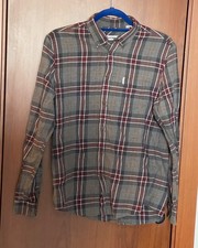 Ben Sherman Mens Plaid Button Down Shirt Cotton Long Sleeve Casual Medium