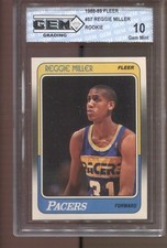 1988-89 Reggie Miller Fleer #57 Gem Mint 10 RC Rookie Indiana Pacers