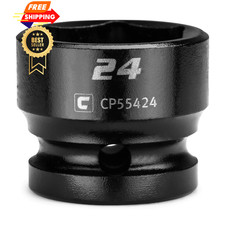 Capri Tools 24 mm Stubby Impact Socket, 1/2 i...