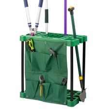 GARDEN TOOL STORAGE RACK FOR SHED GARAGE ORGANISER HOLDER FREESTANDING PLASTIC