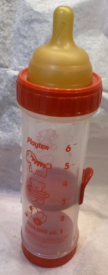🧸DE COLECCIÓN 1998 8 oz Playtex EAZY FEED Drop-In Portabiberones Bebé Nipl Látex Foto 2 de 4