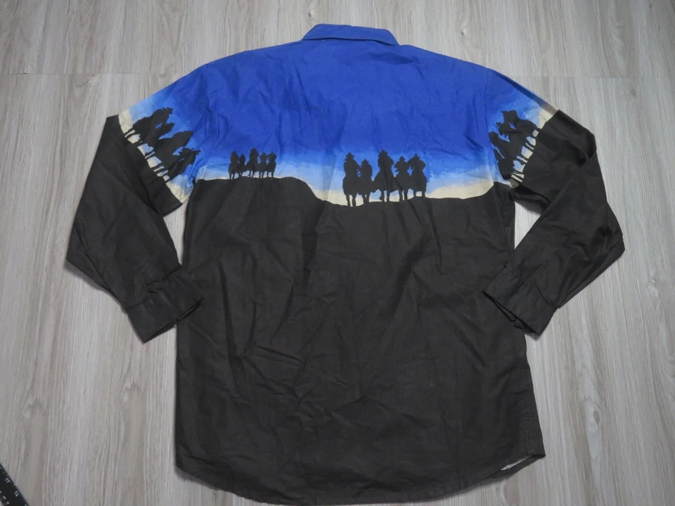 Vintage Rodeo Active Western Shirt Size XL Men Pre Owned Wrap Around Cowboy - Image 2 of 4