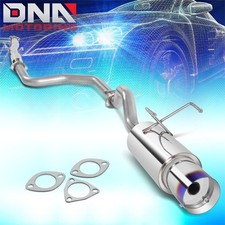 4.5 Burnt Muffler Tip Stainless Exhaust Catback System For 92-00 Civic 24dr 4.5 Burnt Muffler Tip Stainless Exhaust Catback System For 92-00 Civic 24dr