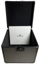 COS Black Limited Aluminum 12" LP Vinyl Record Box (Holds Up to 100 Records)