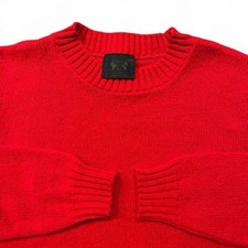 Vintage Hands Off Sweater Women’s 16 Red Acrylic Blend Knit 80s Made In USA