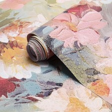Peel and Stick Decorative Colorful Floral Thick Shelf Liner Contact Paper for...