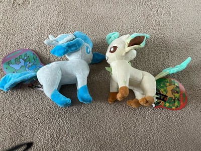 Neu Leafeon und Glaceon Stofftier Teddy Plüsch Puppen Stofftier Konvolut Set