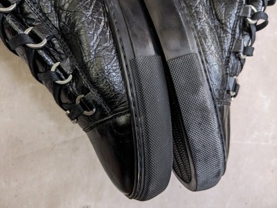 Balenciaga Arena Black 13 46 Leather High Top Sneakers Shoes