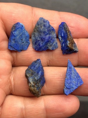 Natural Blue Lapis Lazuli Chakra Raw Mine Stone 5 Pcs 10g  M495..4