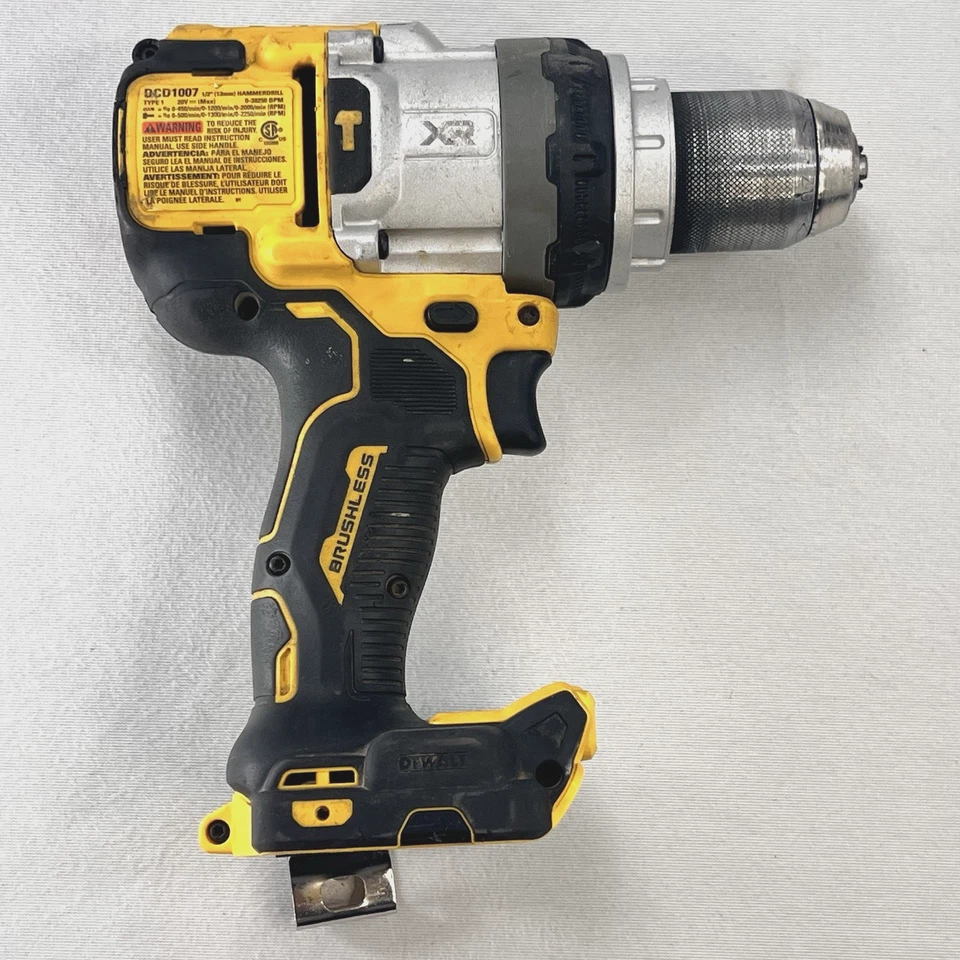 DeWalt DCD1007 20V MAX XR Brushless 1/2” Hammer Drill Driver Metal Chuck 3SPD - Image 2 of 4