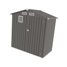 Metal Outdoor Shed 6X 3.6FT with Lockable Door, Ventilation Holes  Skylight