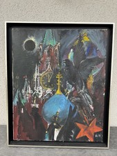 DDR Kunst Bild Walter Womacka  „Der Rote Platz…“ Ölbild Berlin Moskau 1993 Top