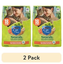(2 pack) Naturals Chicken Flavor Dry Cat Food, 18 lb Bag