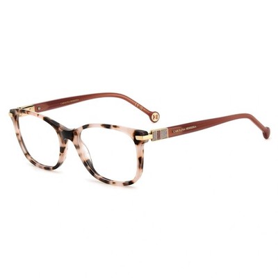 Carolina Herrera Women's Eyeglasses Pink Havana Gold Square Frame HER 0201 0H4V
