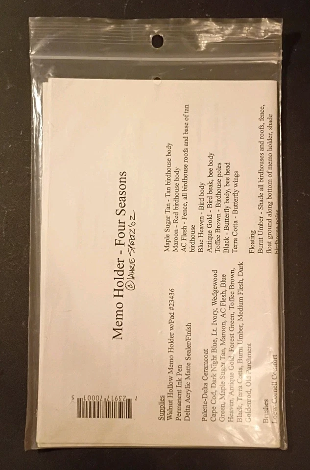 BELIEVE ME... YOU CAN'T PAINT PATTERN PACKETS by Laurie Speltz Snowman Scarecrow - Image 2 of 2