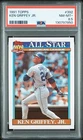 Topps 1991 All-Star Ken Griffey Jr #392 PSA 8.5 Seattle Mariners Baseball Card
